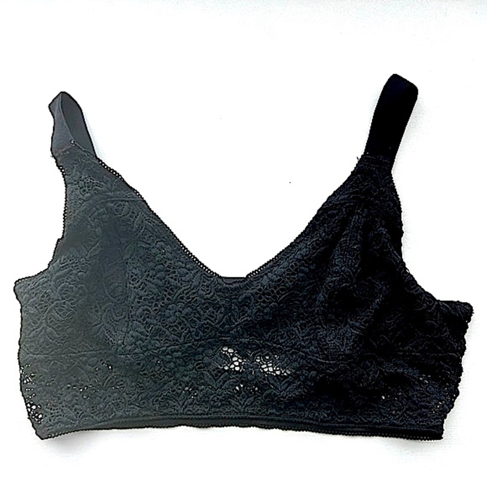 Black Lace Bralette Size S Keyhole Back Colsie